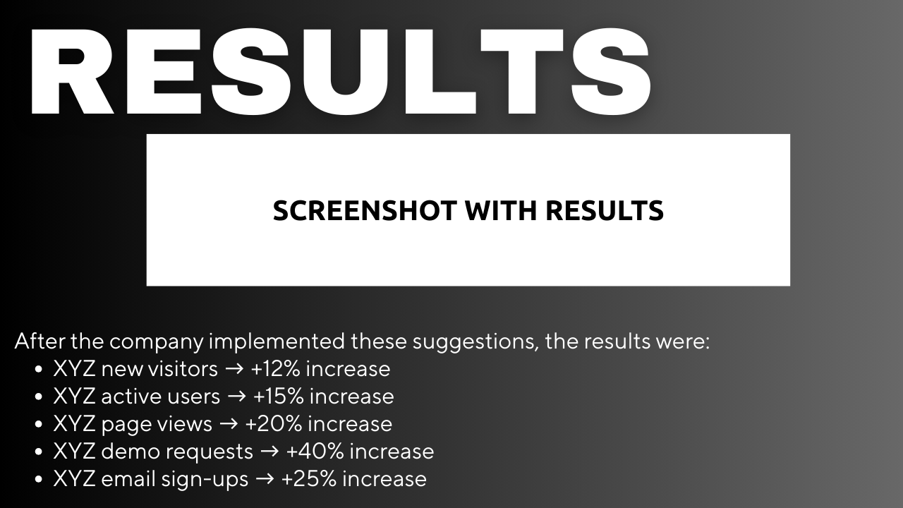 Portfolio example: results
