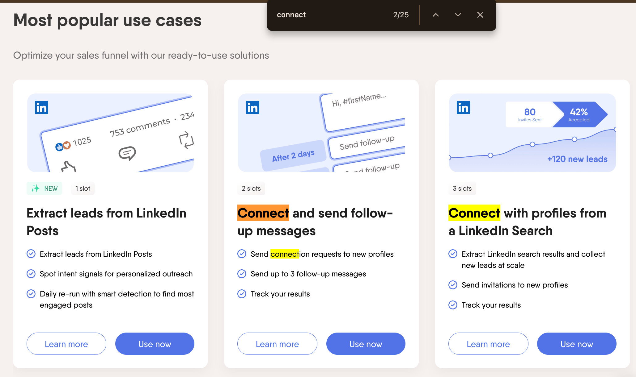 PhantomBuster connect and send follow-up messages automation