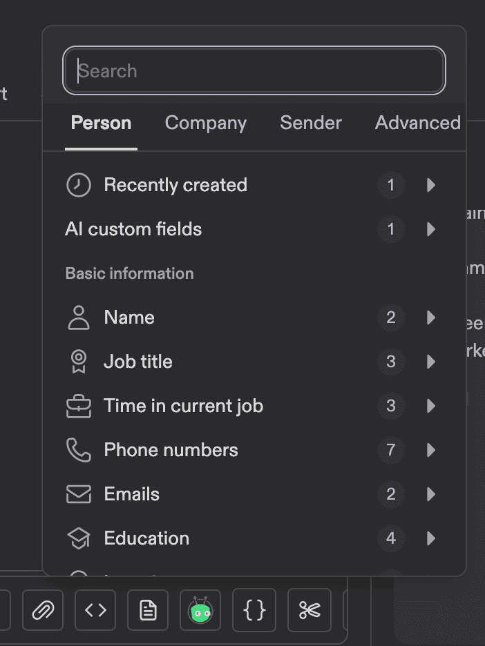 Apollo sequence variables