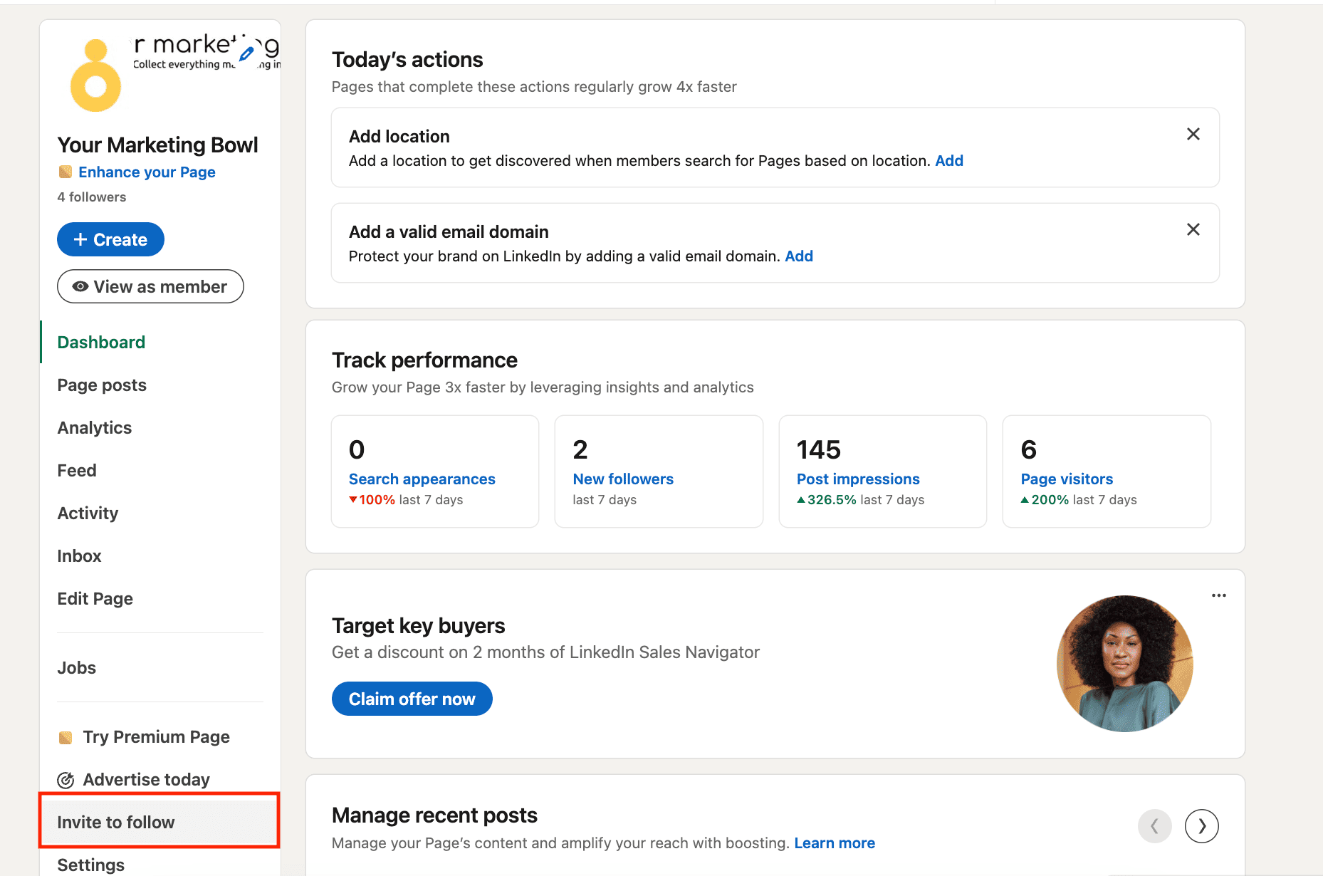Invite connections LinkedIn feature