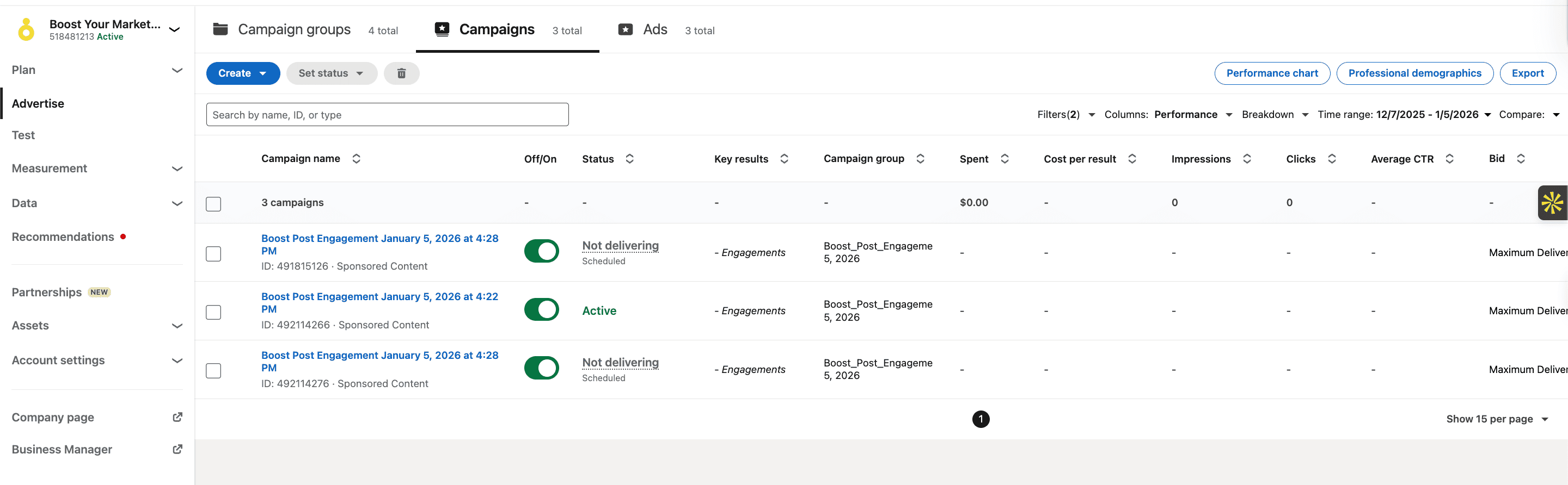 LinkedIn Ads tracker