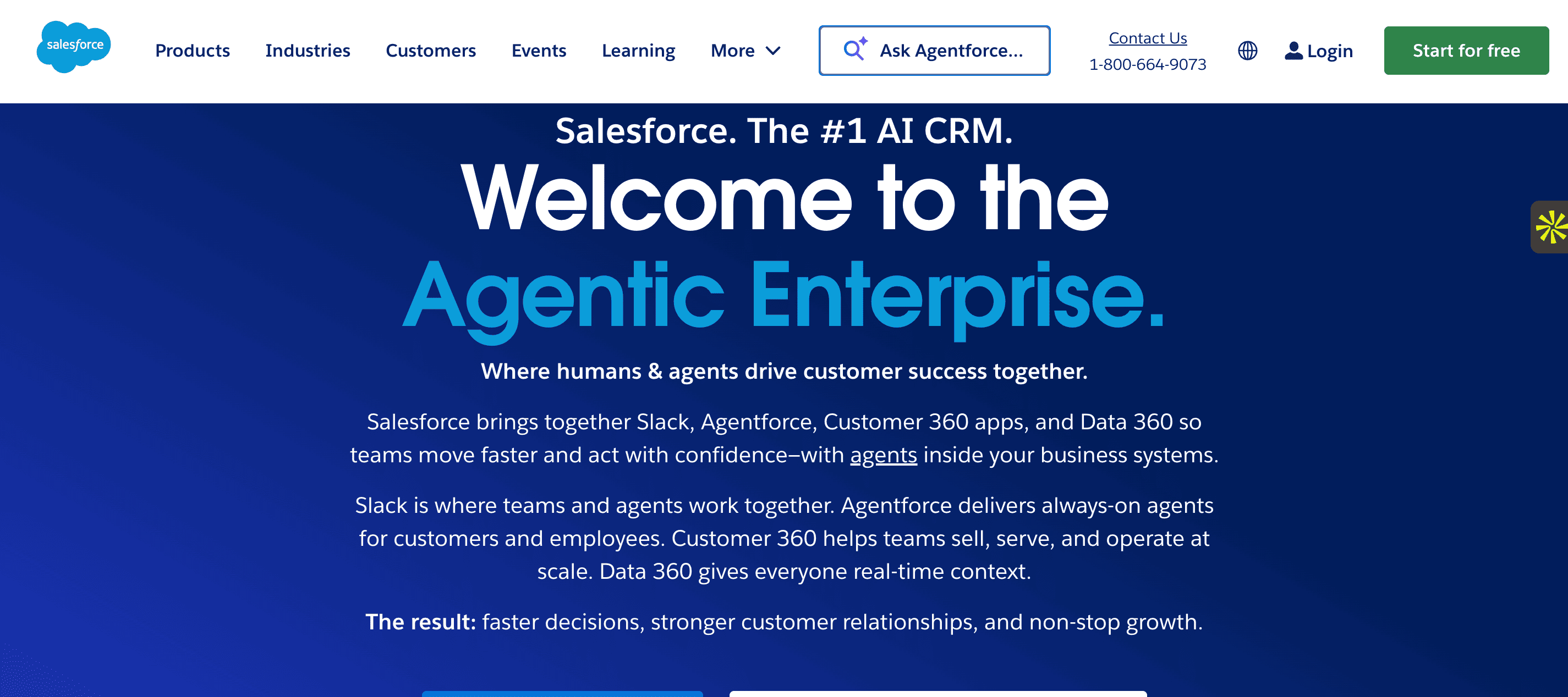 Salesforce main page