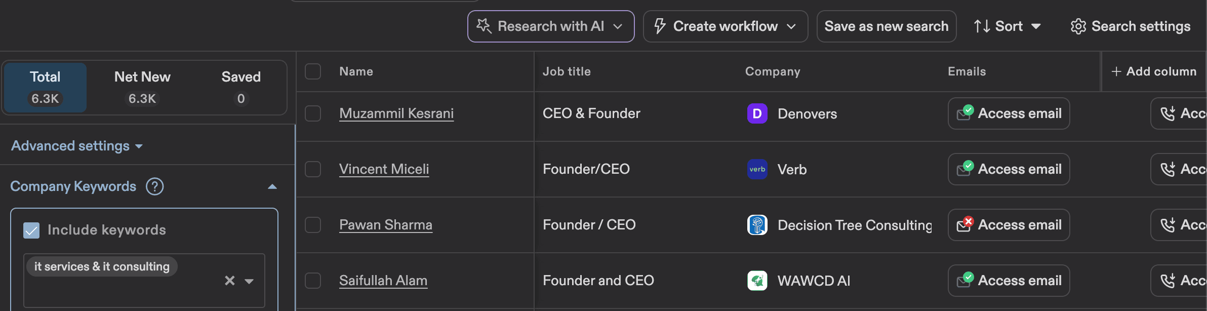 Apollo search keywords