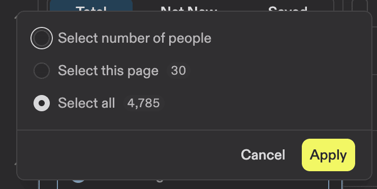 Apollo contact export options