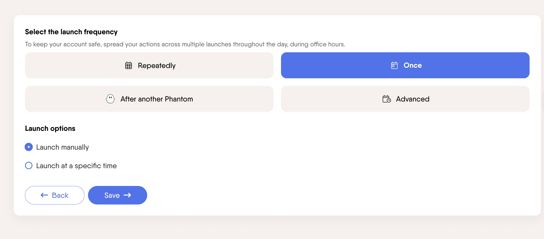 PhantomBuster launch frequency