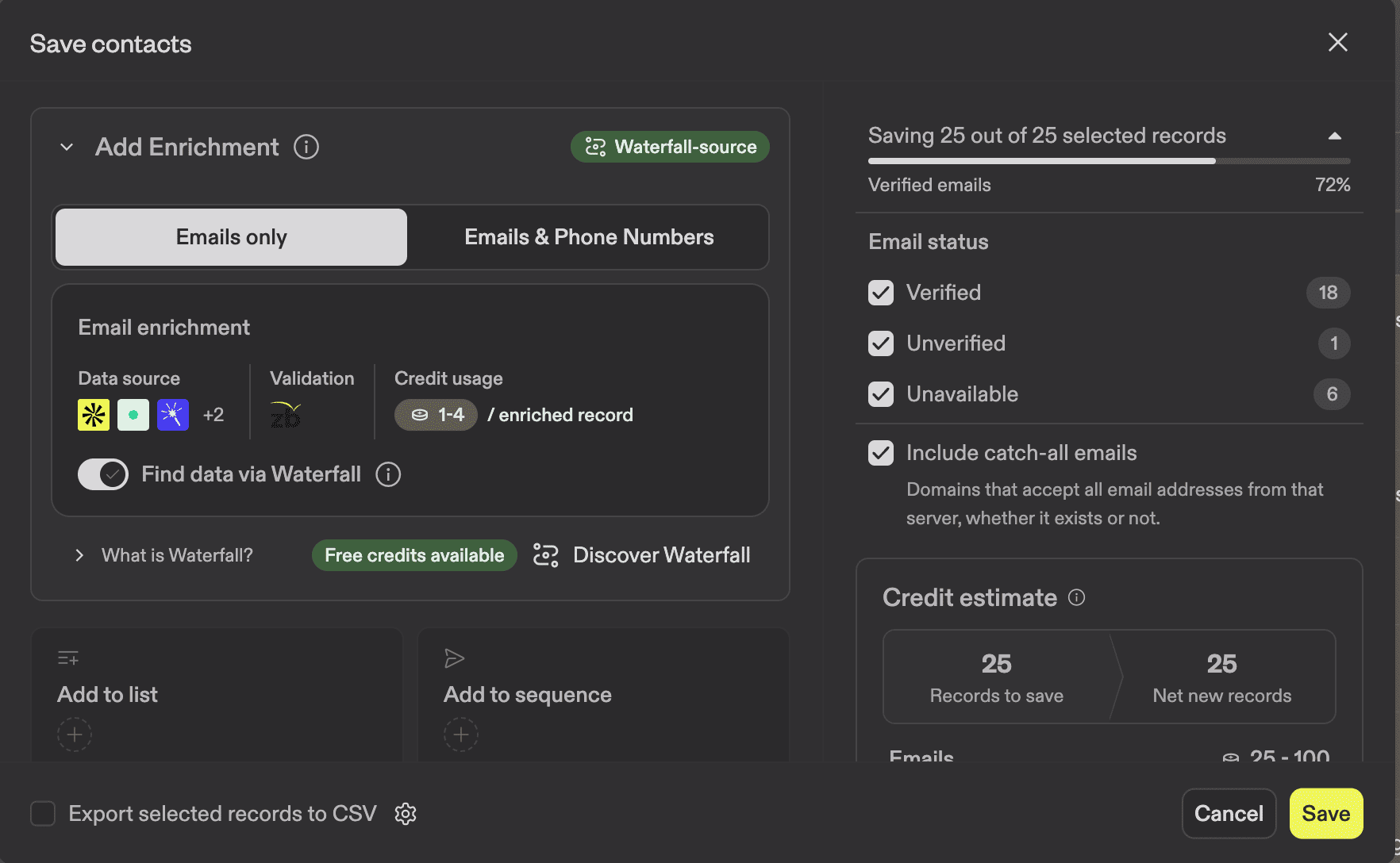Apollo data enrichment
