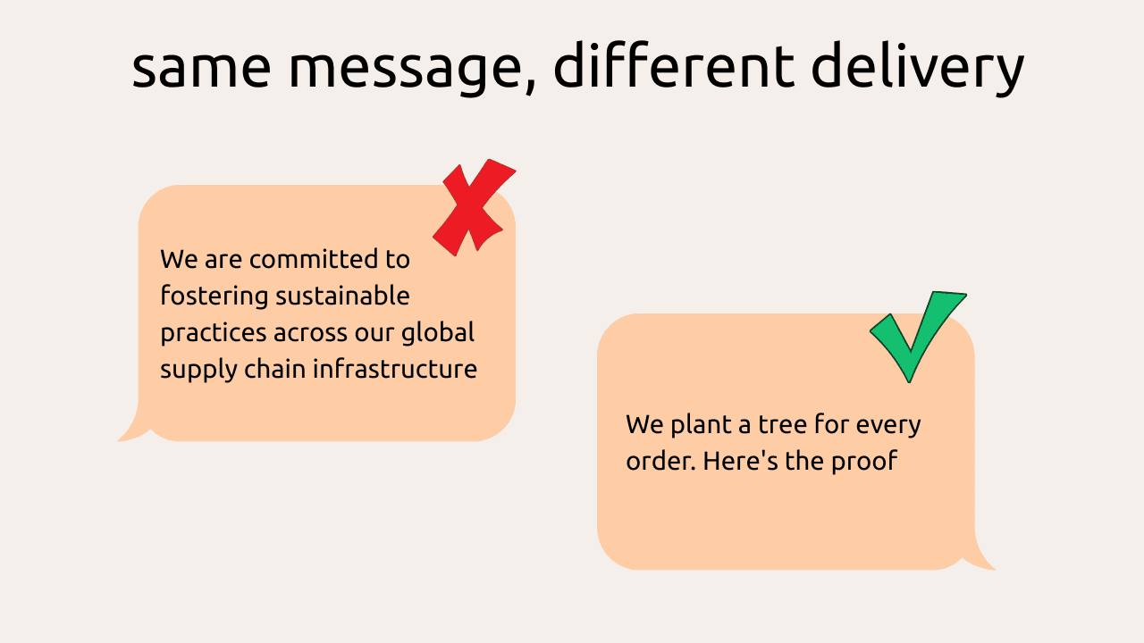 Correct message example