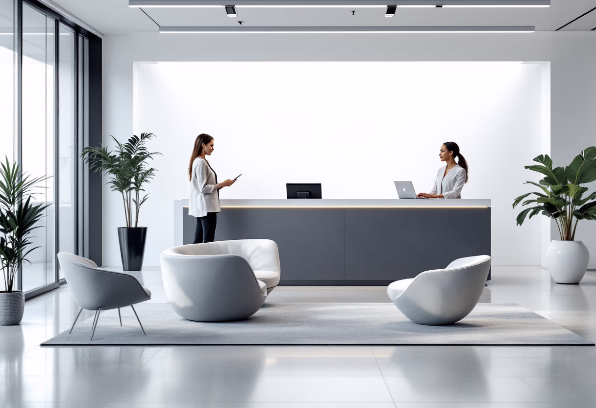 image of customer service area for a trucking company