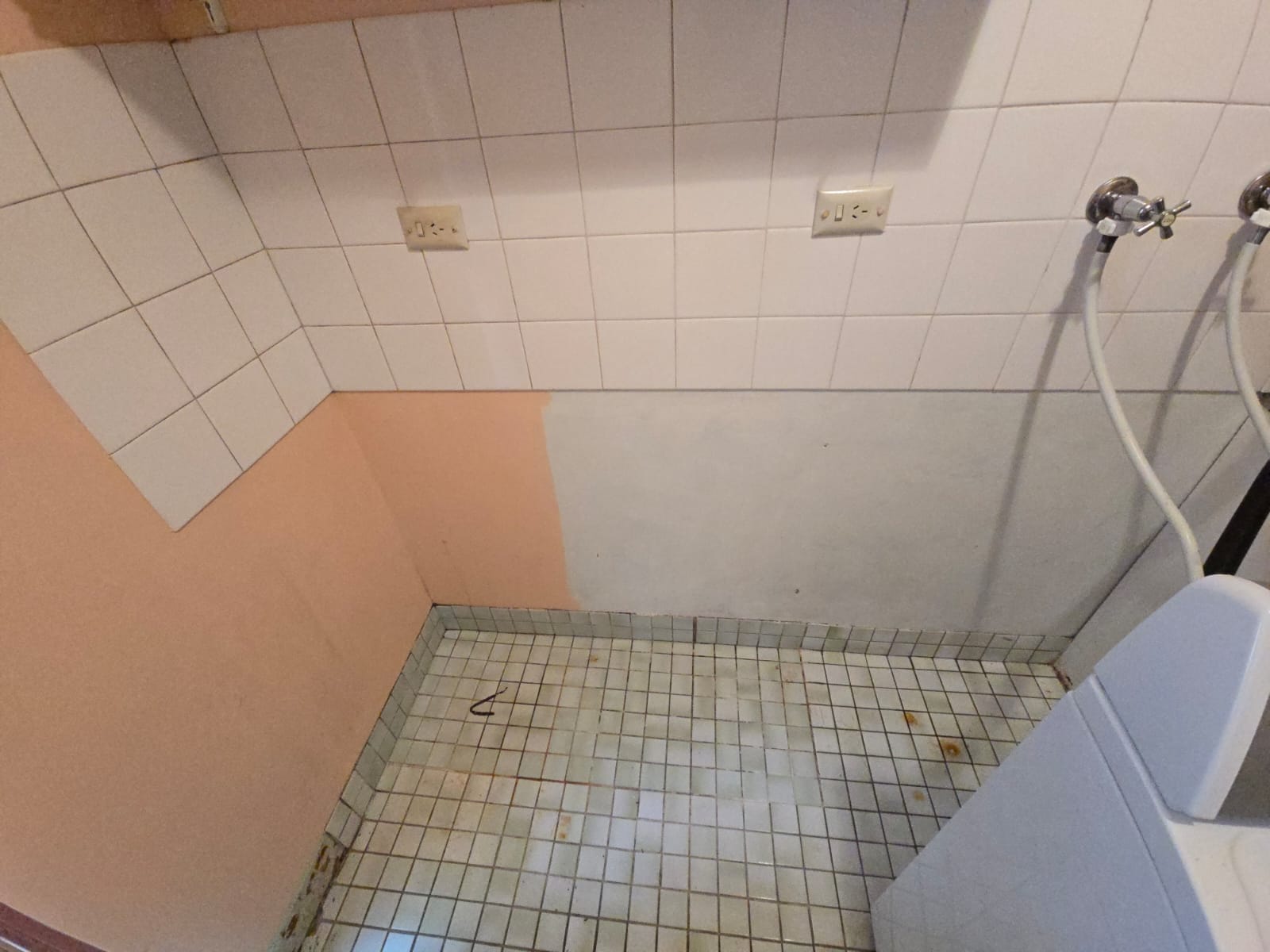 Professional bathroom mould removal Sydney - Tiles, grout, silicone cleaned by Spotless Interior Cleaning. Westmead based