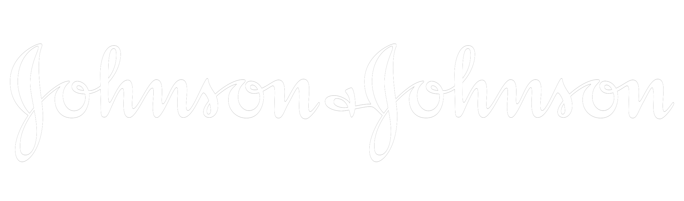 Johnson & Johnson J&J brand logo white