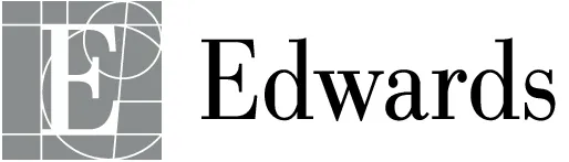 Edwards company logo with stylized letter E on a grid background.