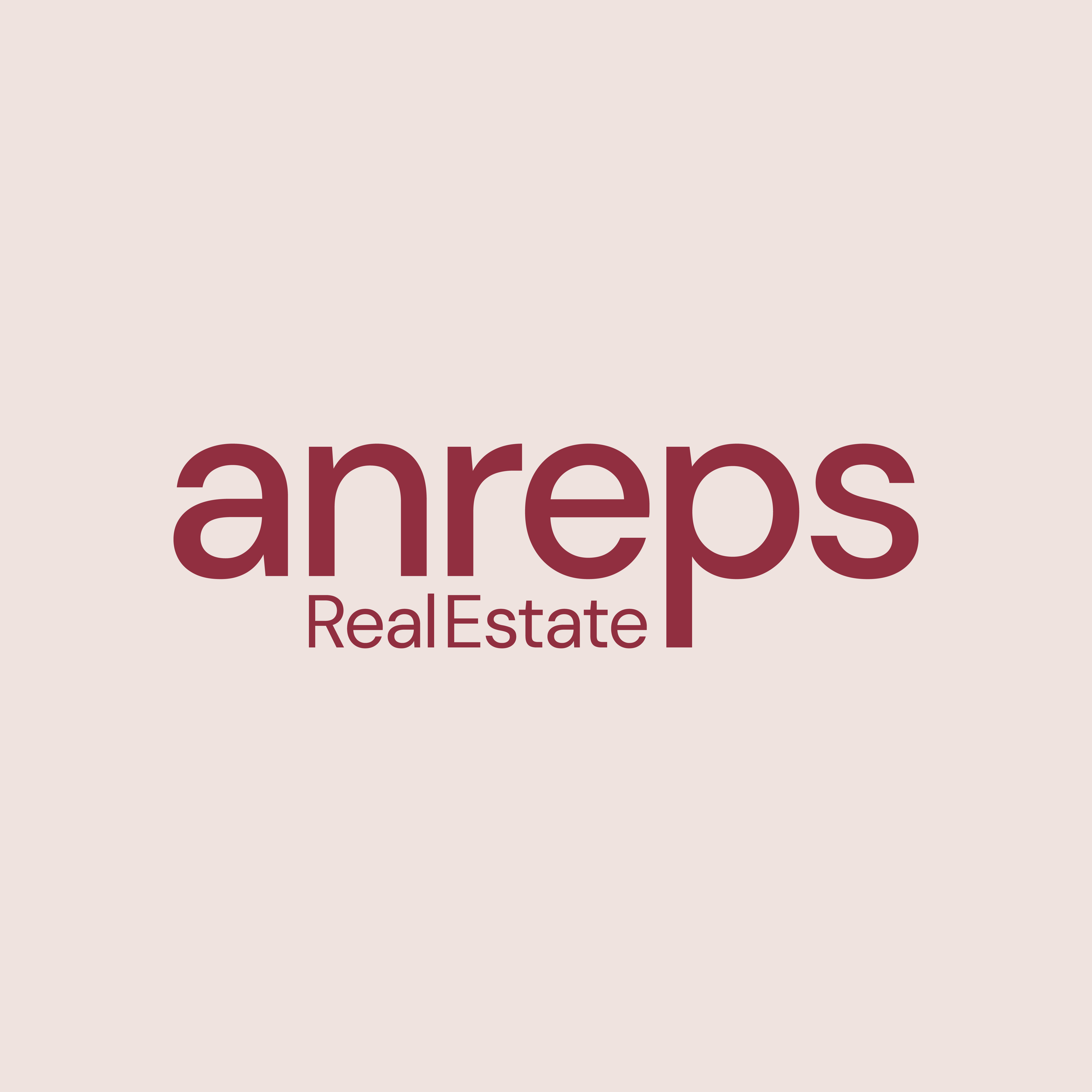 	Anreps Real Estate logo design, a real estate branding and visual identity project by Longshot Studio
