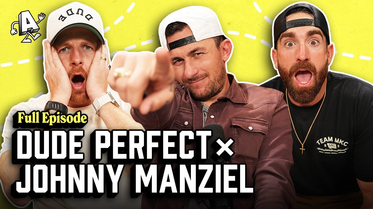 Episode Thumbnail for Dude Perfect Debates Best Feelings in Sports, Bad Bunny, NFL Ties & Johnny Manziel on NIL $