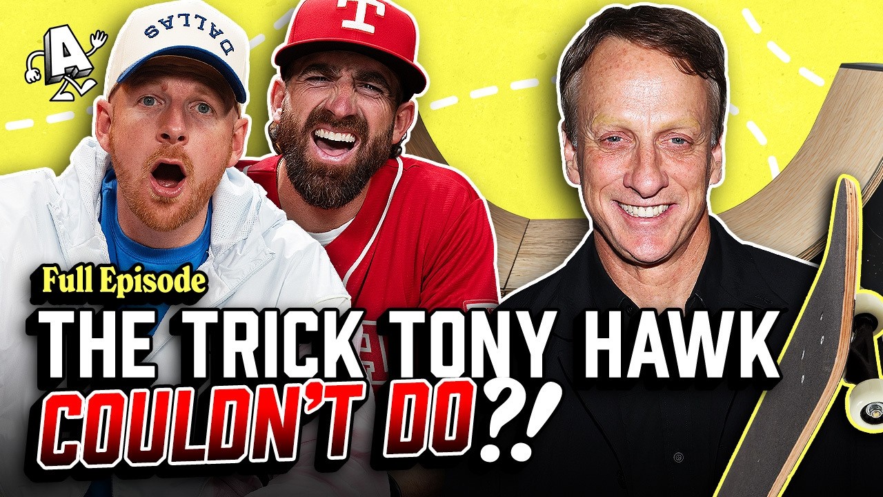 Episode Thumbnail for Tony Hawk on Skateboarding vs. Trick Shots + Sports Video Game Draft (with Dude Perfect)