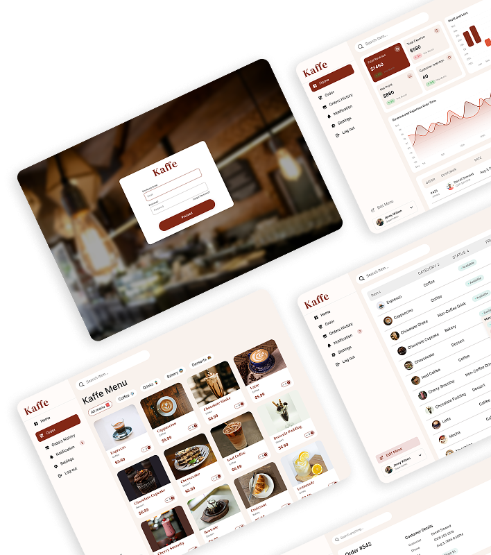 Kaffe Dashboard Project Images