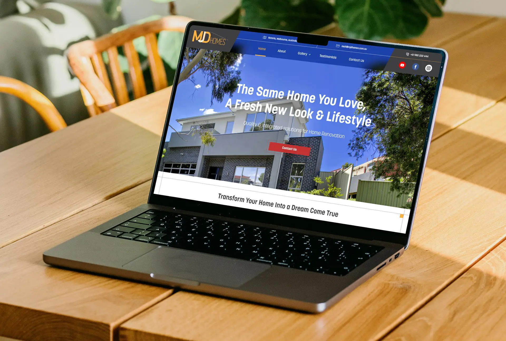 MJD Homes Website Thumbnail