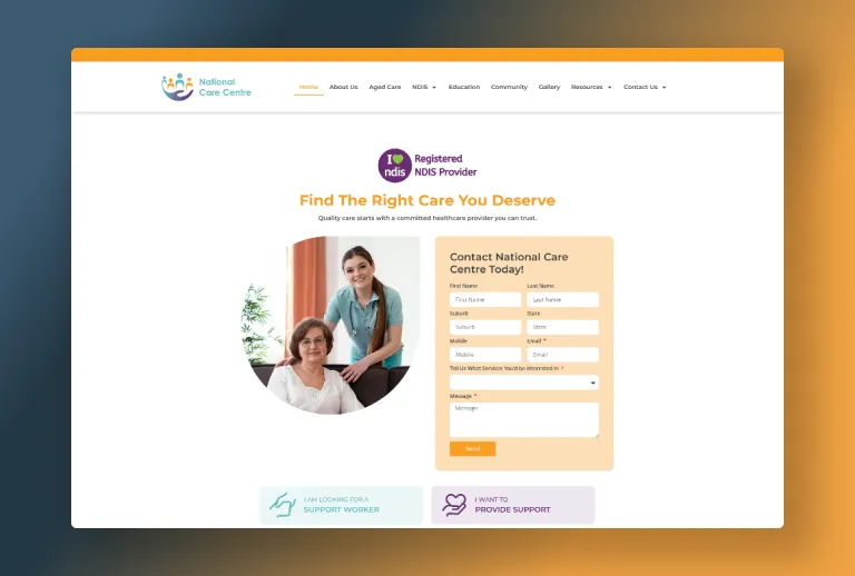National Care Centre Website Thumbnail