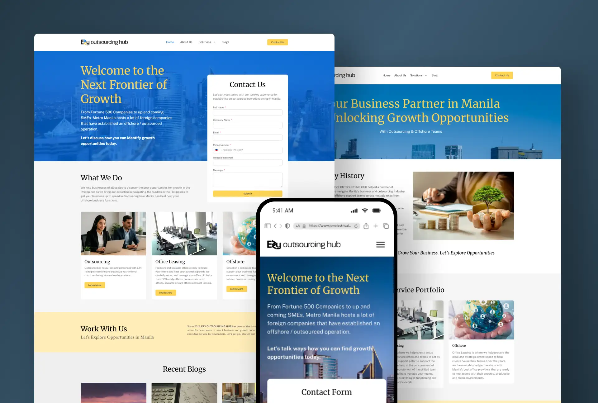 Ezy Outsourcing Hub Website Thumbnail