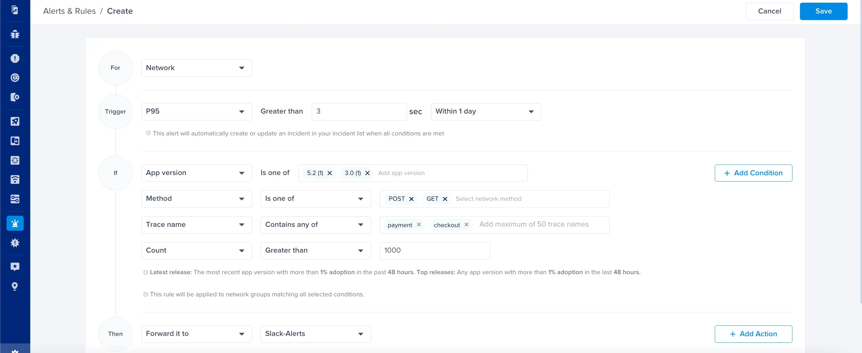 Mobile app performance monitoring metrics