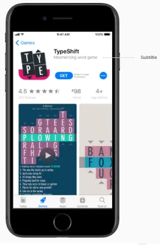 App store subtitle optimization