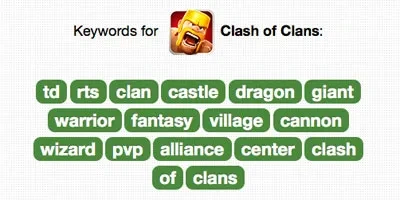 iOS app keywords optimization