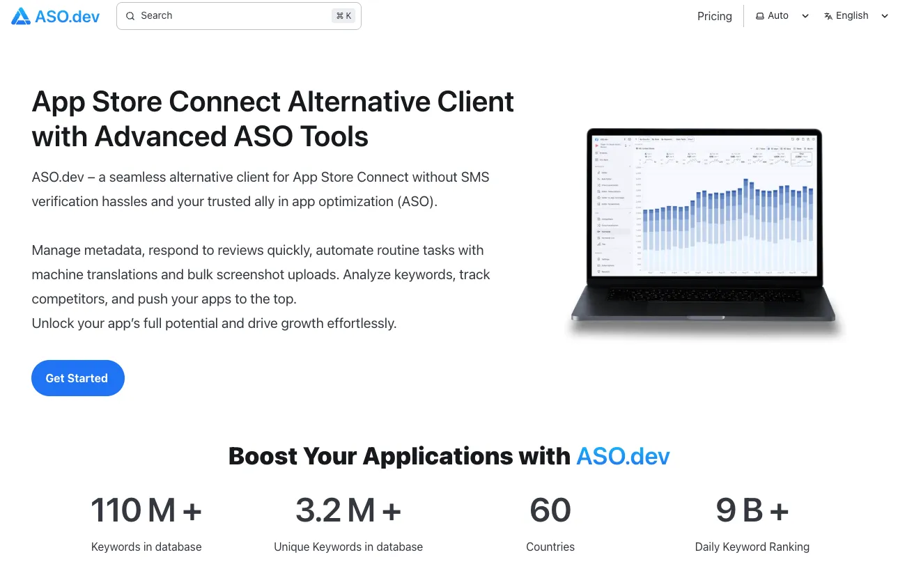 ASO.dev app store optimization