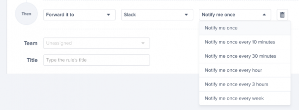 Screenshot of alert timeouts