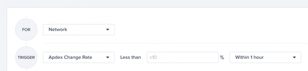 Screenshot of Apdex change rate trigger