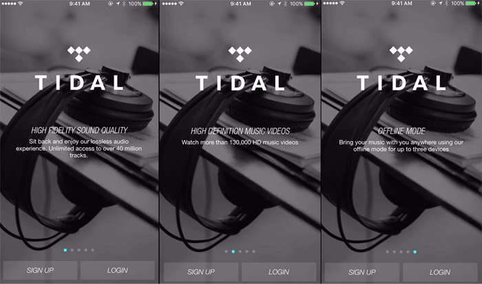mobile app onboarding tidal