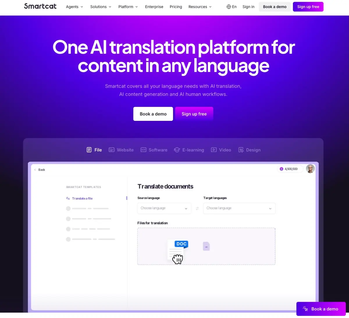 Smartcat mobile app localization tool