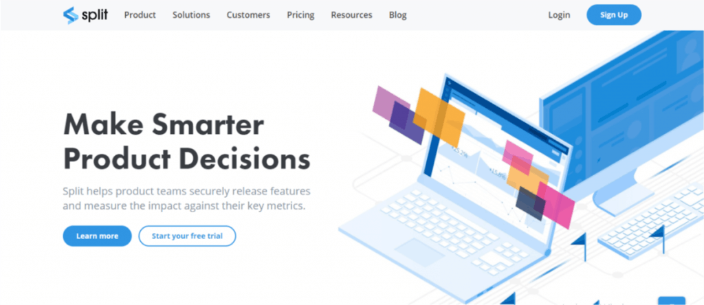 split feature flag tool homepage