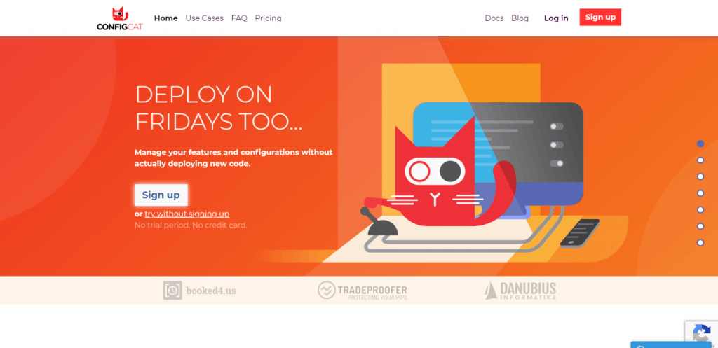 ConfigCat mobile feature flag tool's homepage