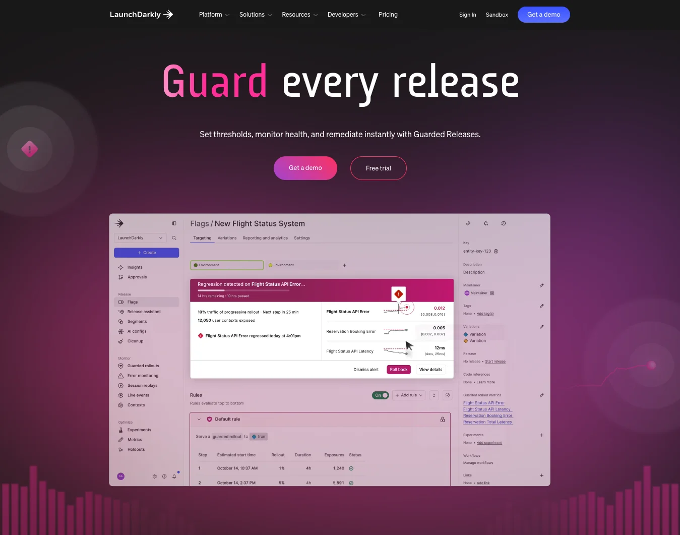 LaunchDarkly a/b testing in React Native apps