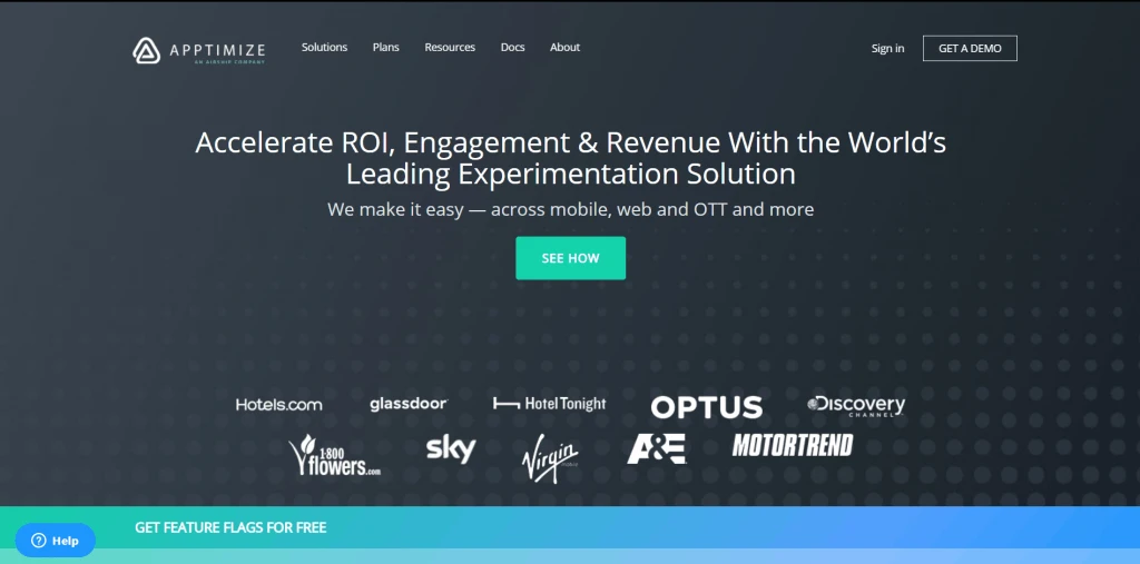 Apptimize mobile-focused testing tool that supports React Native mobile apps