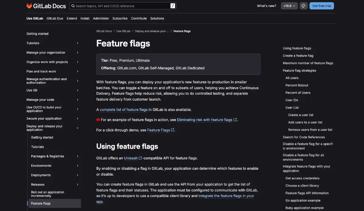 GitLab feature flag tool