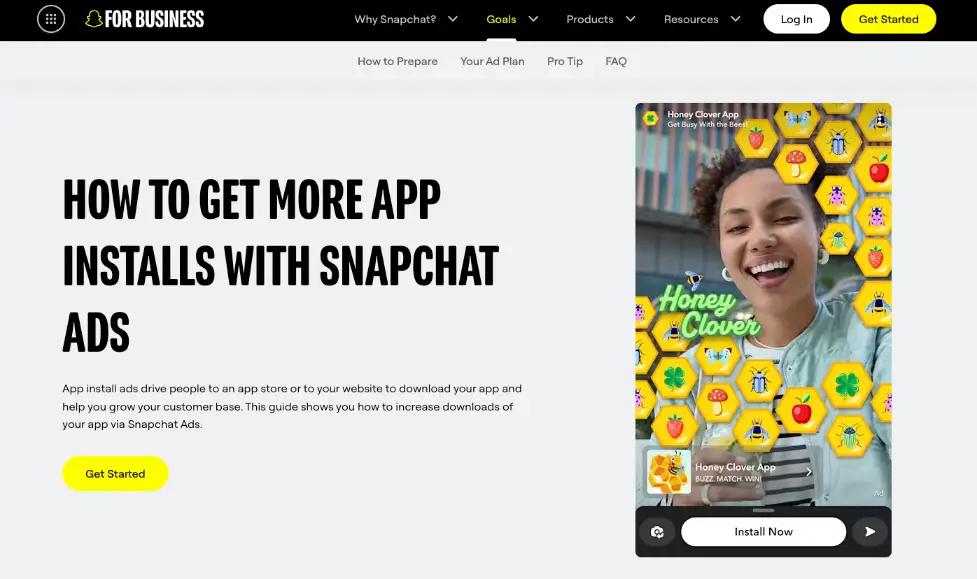 Snapchat ads cpi network