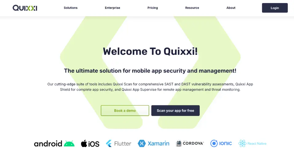 Quixxi mobile app protection