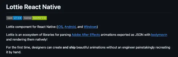 Lottie for React Native