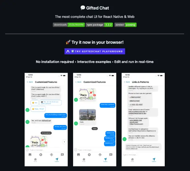 React Native Gifted Chat