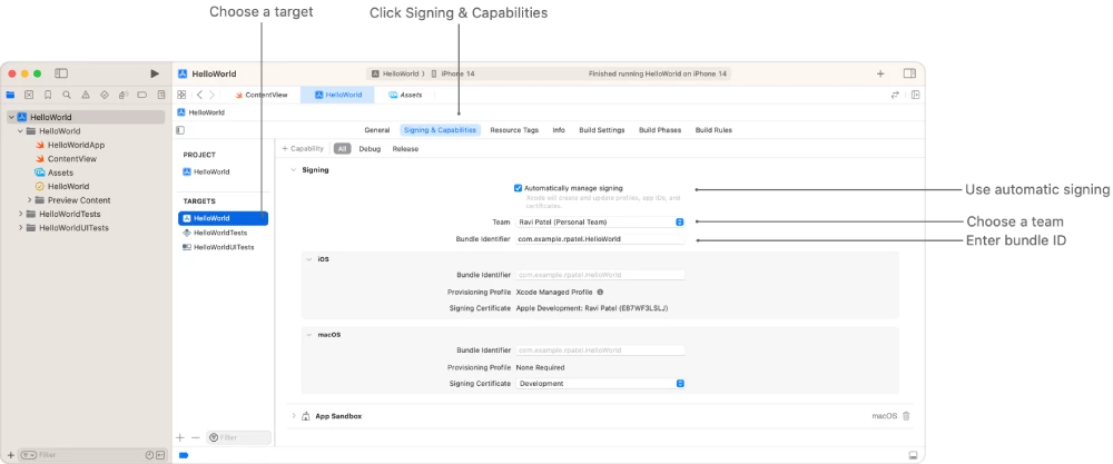 Prepare iOS app for distribution