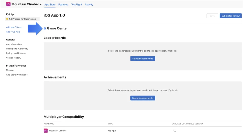 Upload iOS app features