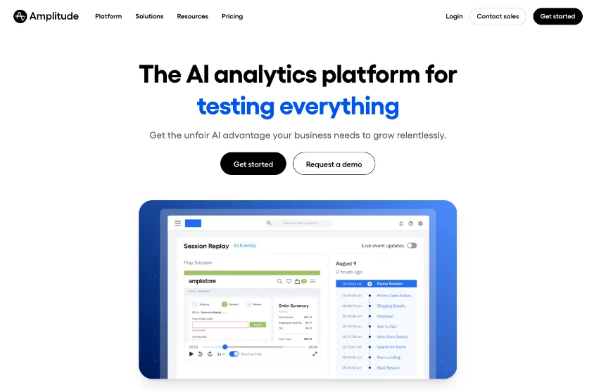 Amplitude flutter mobile development tool