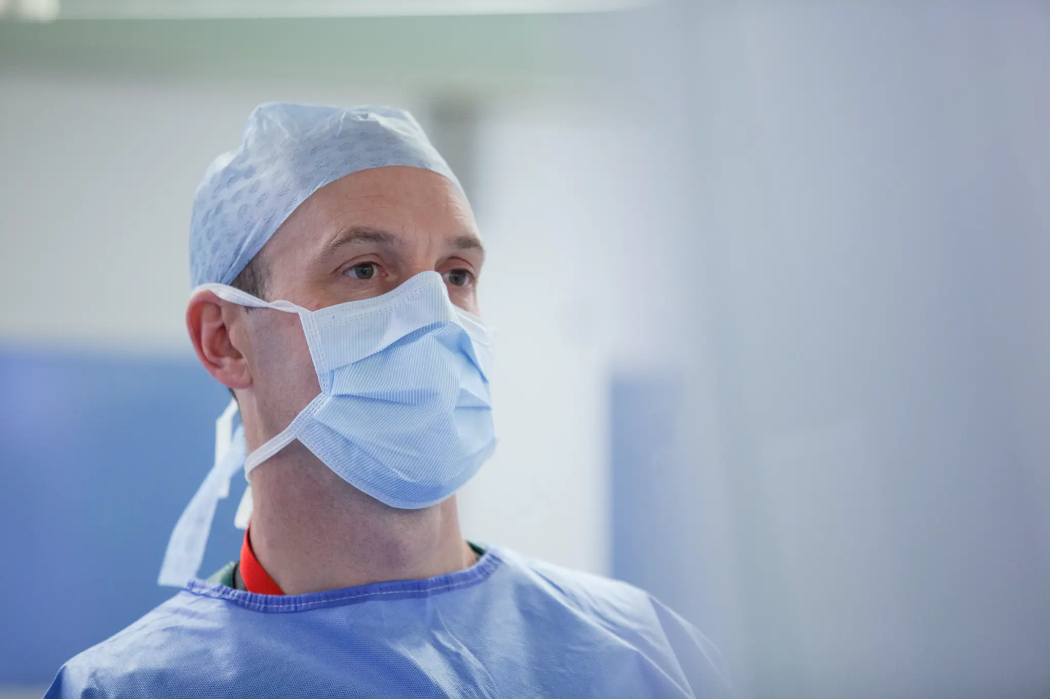 Shoulder and elbow surgeon in operating theatre during surgical procedure