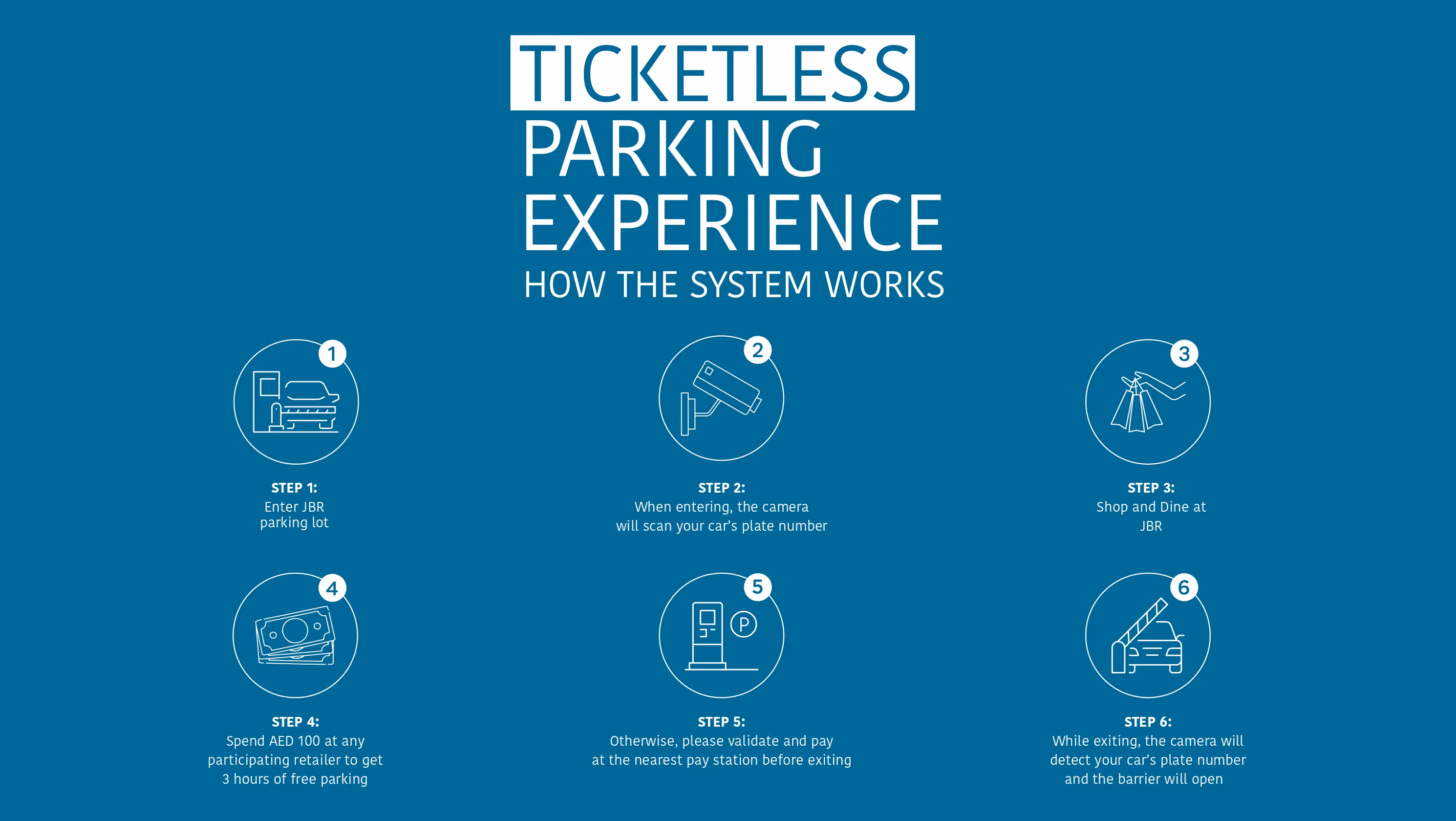 Tickeless Parking Experience - How the System Works inforgraphic