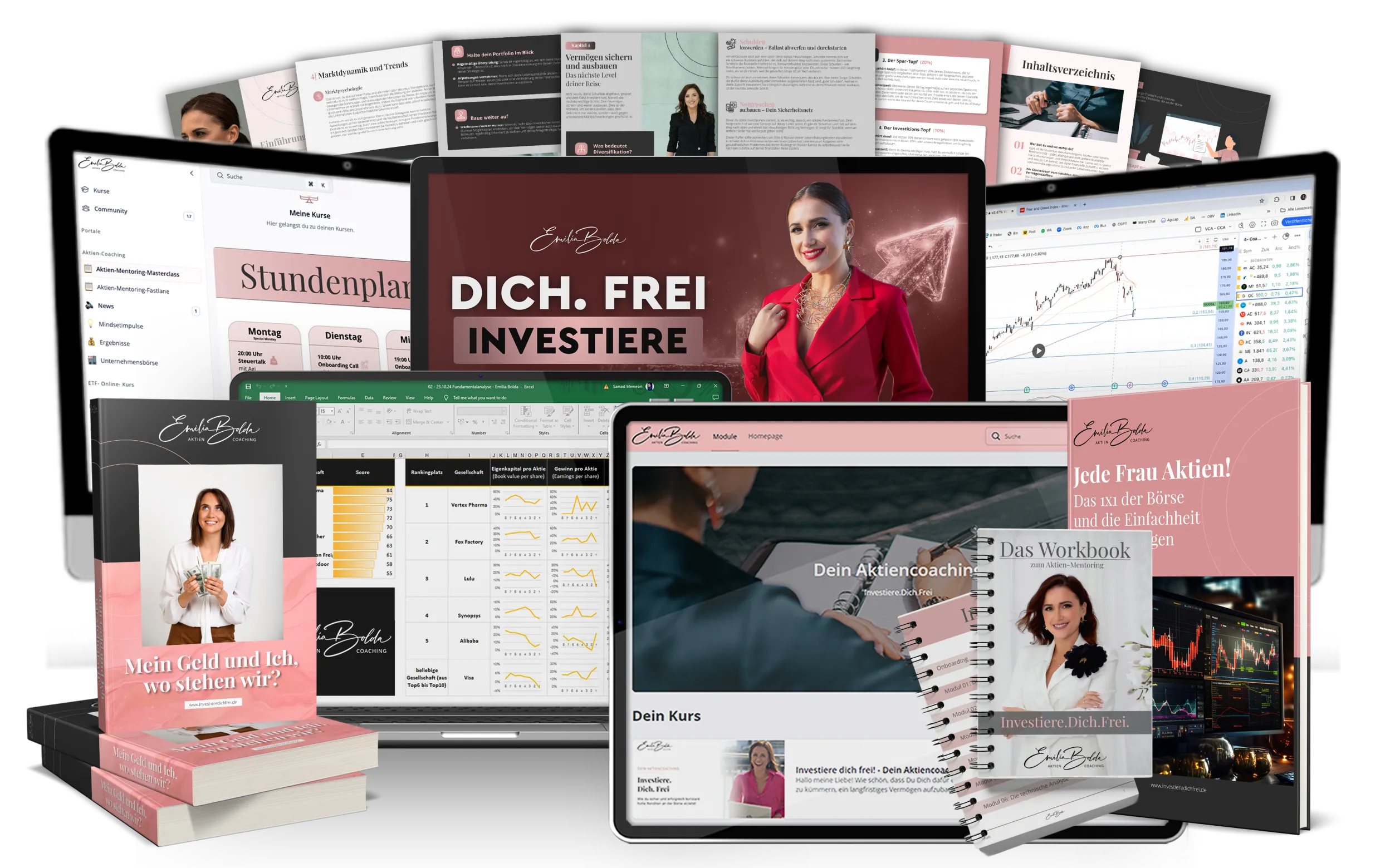 Investiere Dich Frei Masterclass Bundle mit Masterclass Zugang, Workbook, kostenlosen Ebooks und vielem mehr
