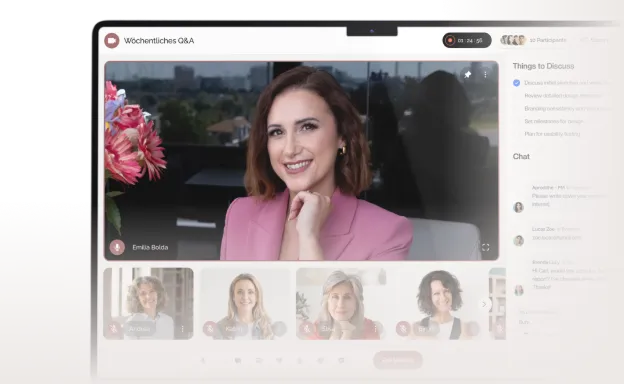 Emilia Bolda im Onlinekurs mit Teilnehmerinnen des Investiere Dich Frei Webinars