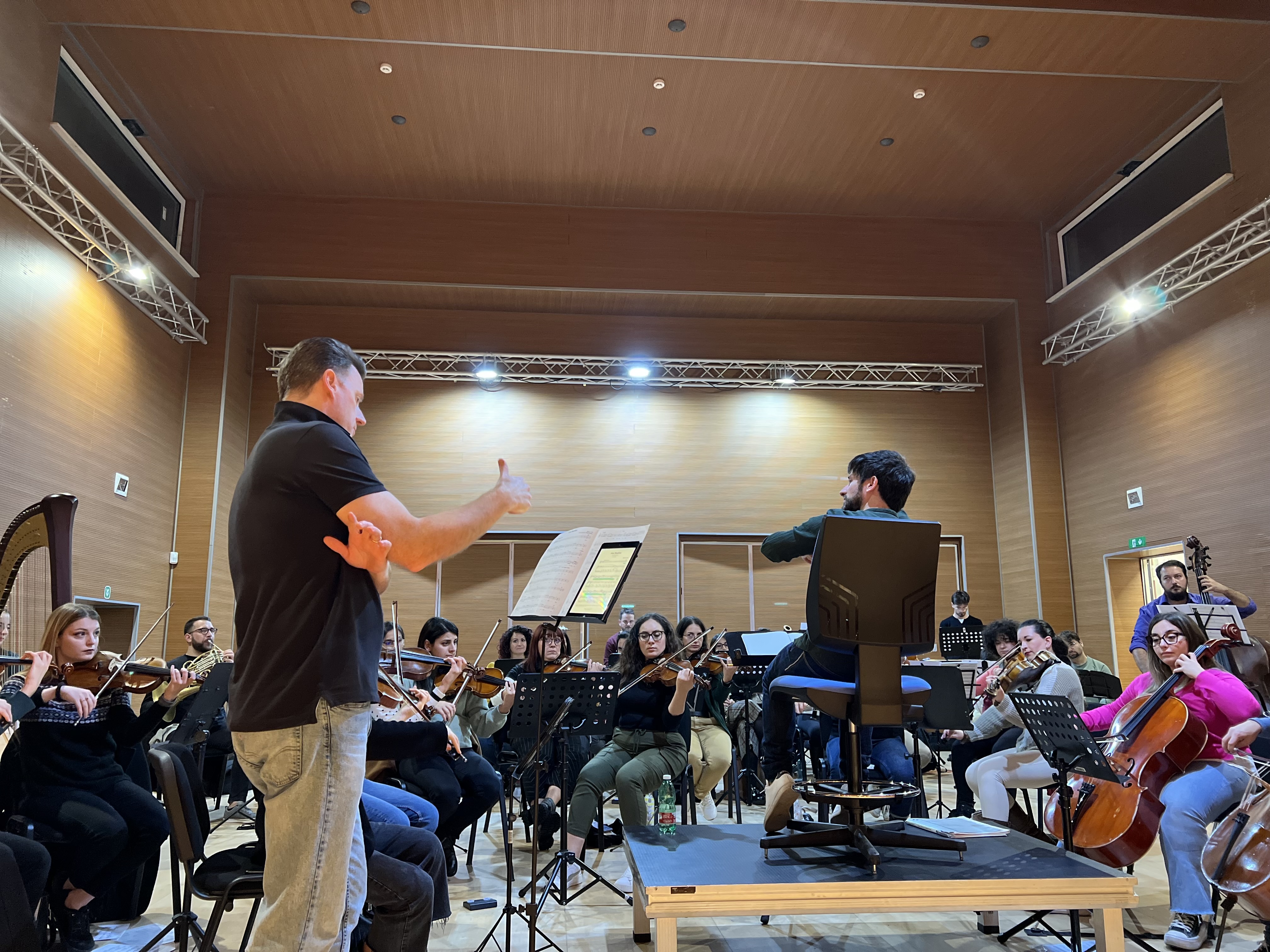 Lead artists Norman Reinhardt and Soula Parassidis sing holiday classics