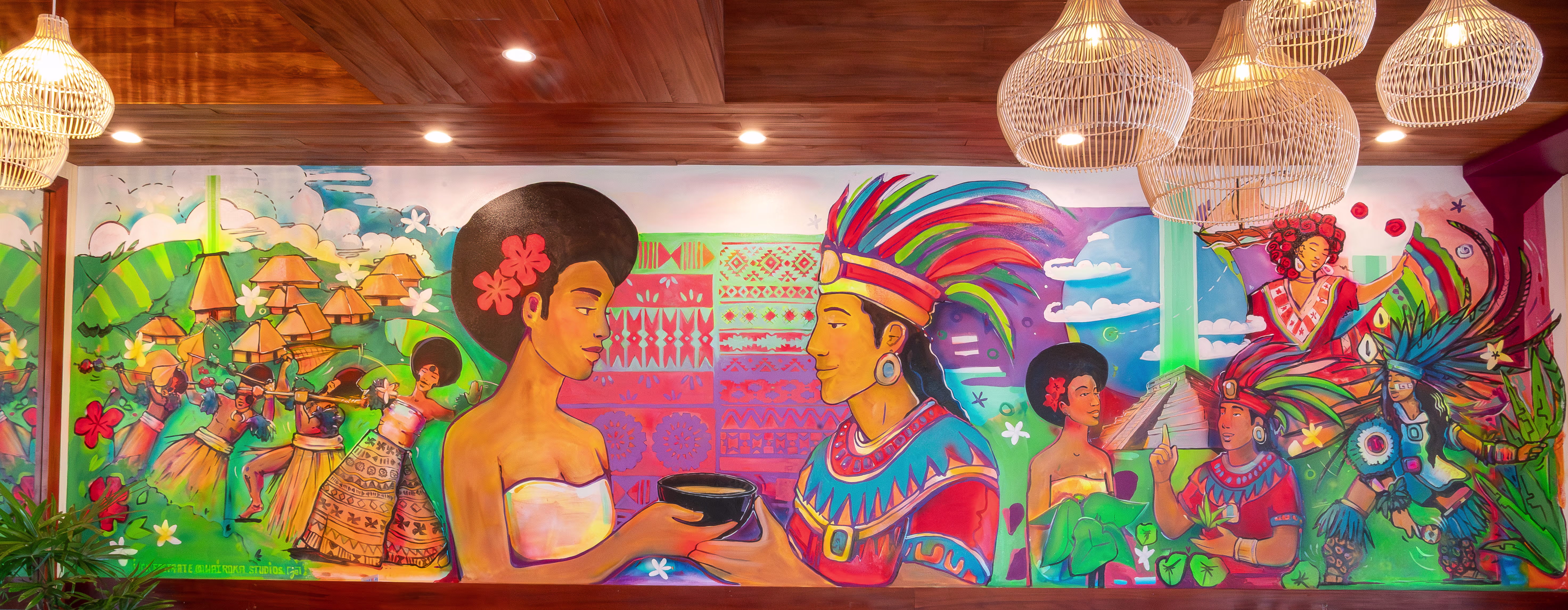 The Cantina mural where Fiji meets Mexico by Wai Roka Studios