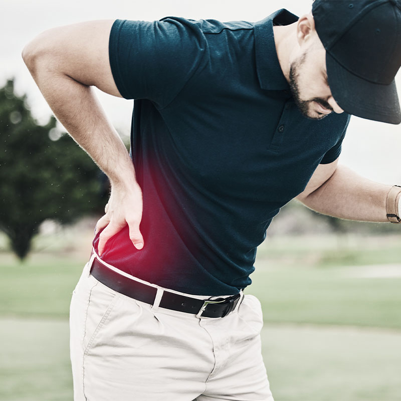 Rückenschmerzen im Golfsport