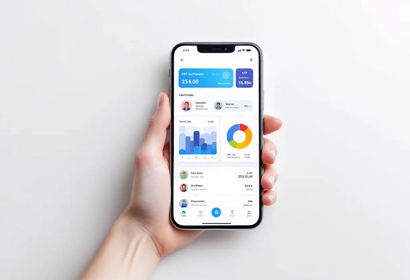 Ecran de téléphone montrant un beau site web